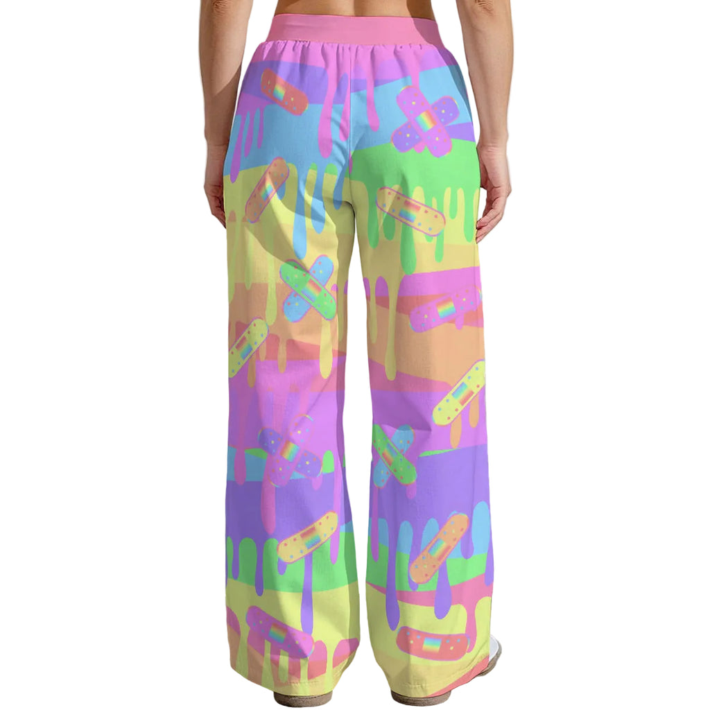 Pastel Bloody Rainbow Wide Pants