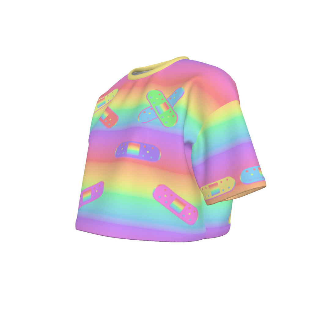 Pastel Band-Aids Cropped Tshirt