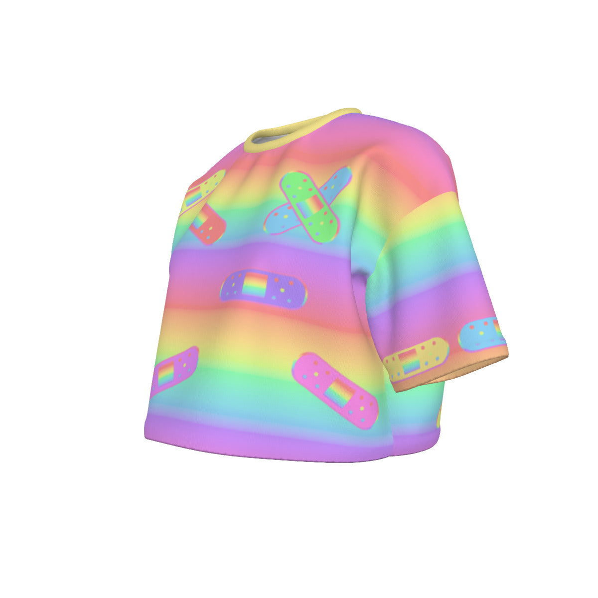Pastel Band-Aids Cropped Tshirt