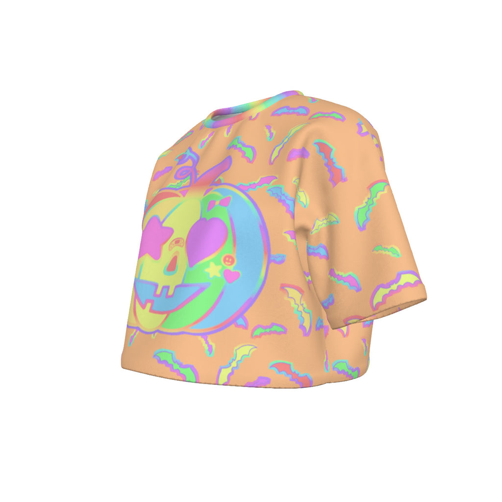 Pastel DECO-Pumpkin Cropped Tshirt
