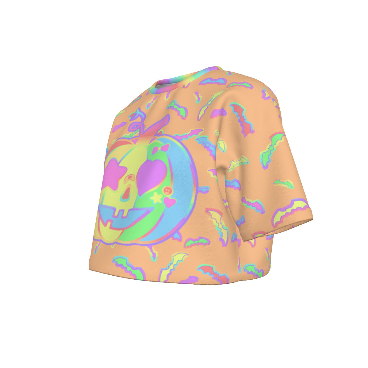 Pastel DECO-Pumpkin Cropped Tshirt