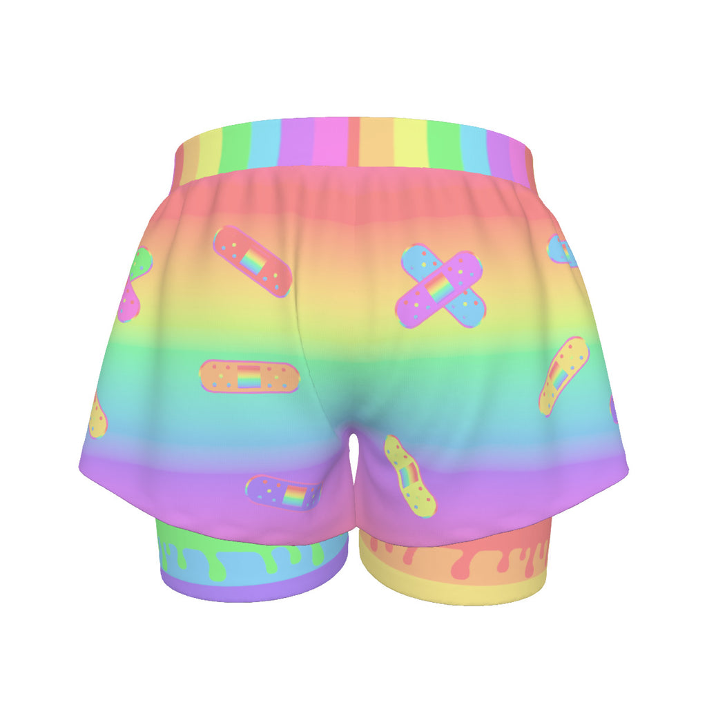 Pastel Band-Aids Double Shorts