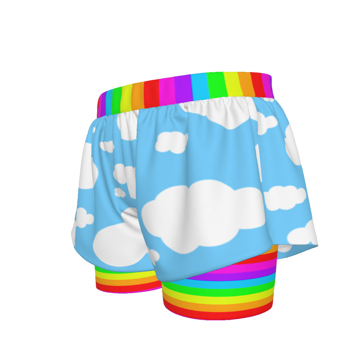Cloudy Rainbow Double Shorts