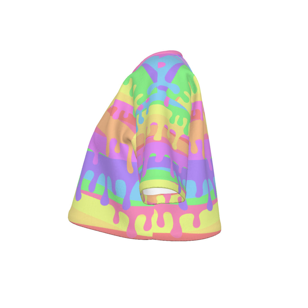 Pastel Dripping Cropped Tshirt