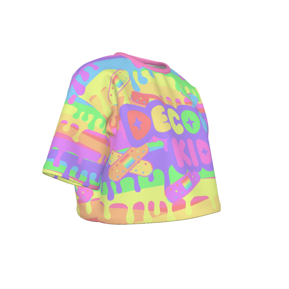 Pastel Bloody Rainbow Cropped Tshirt