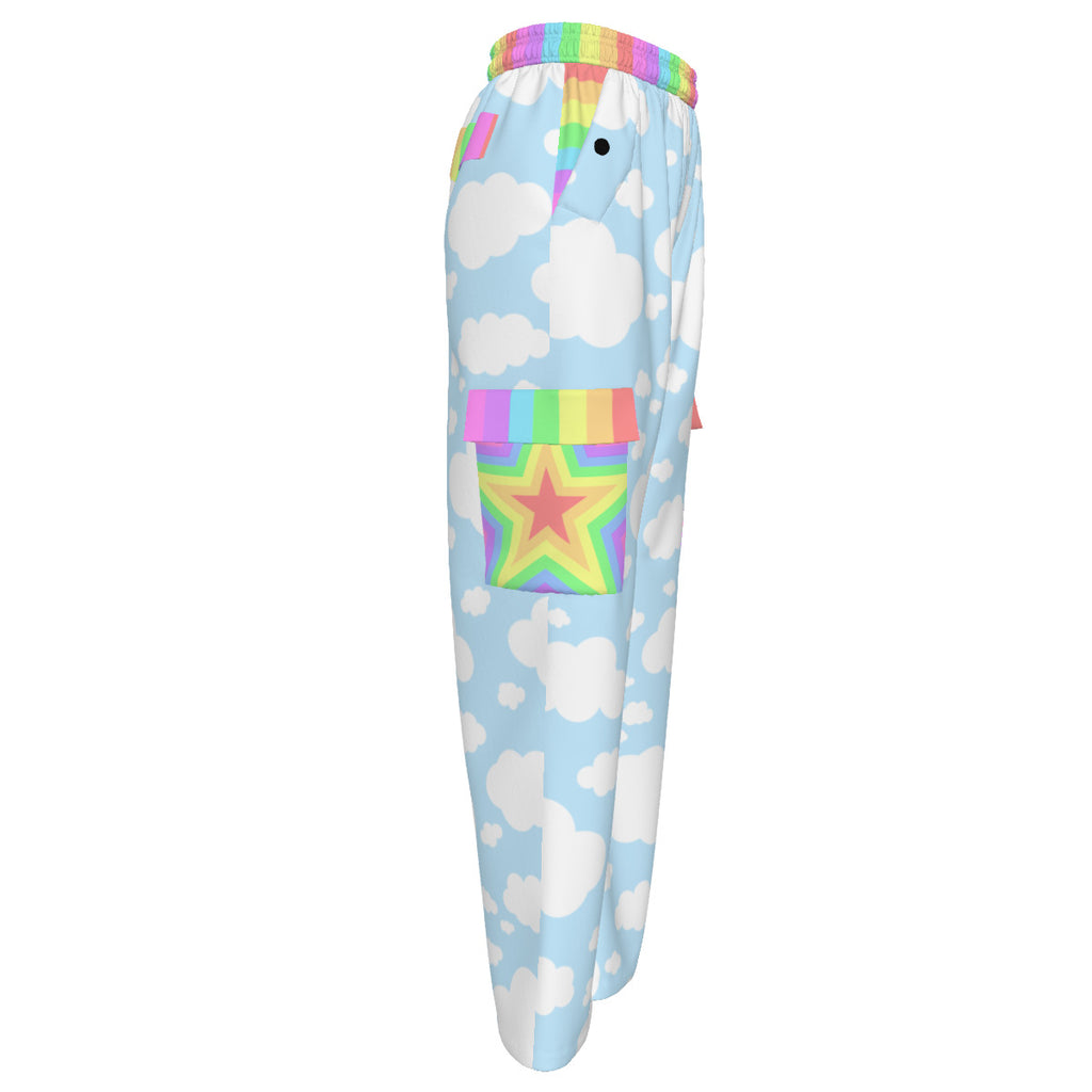 Pastel Cloudy Rainbow Cargo Pants