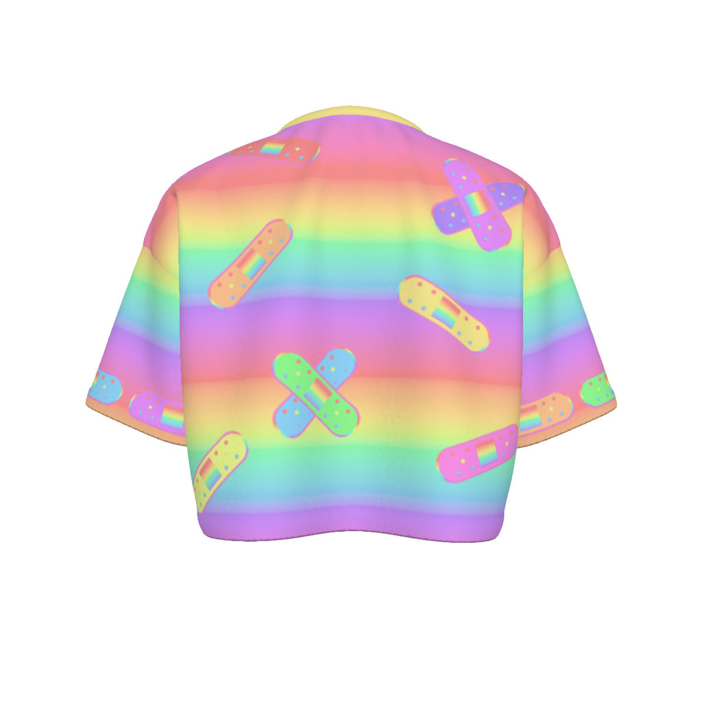Pastel Band-Aids Cropped Tshirt