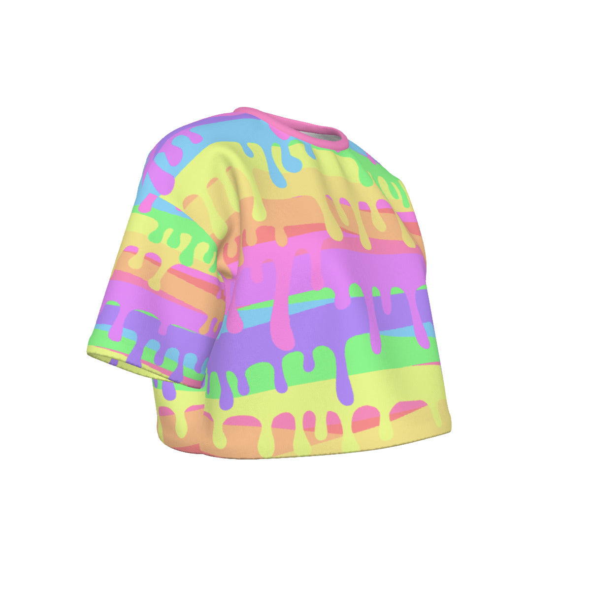 Pastel Dripping Cropped Tshirt