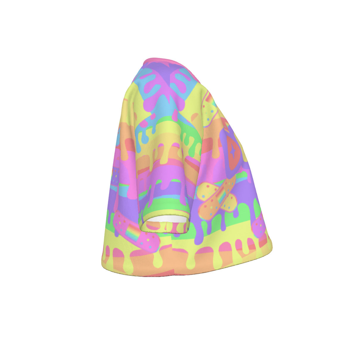 Pastel Bloody Rainbow Cropped Tshirt