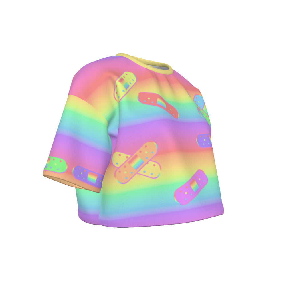 Pastel Band-Aids Cropped Tshirt