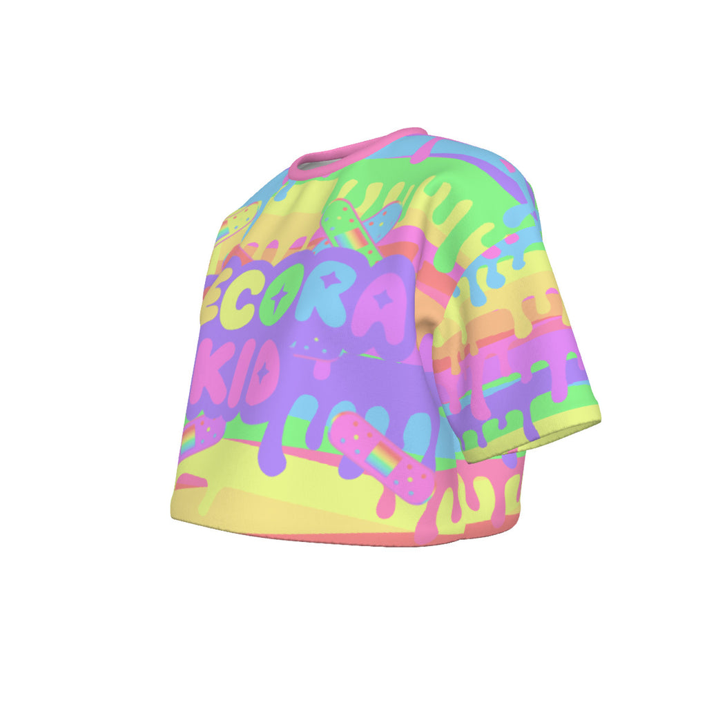 Pastel Bloody Rainbow Cropped Tshirt