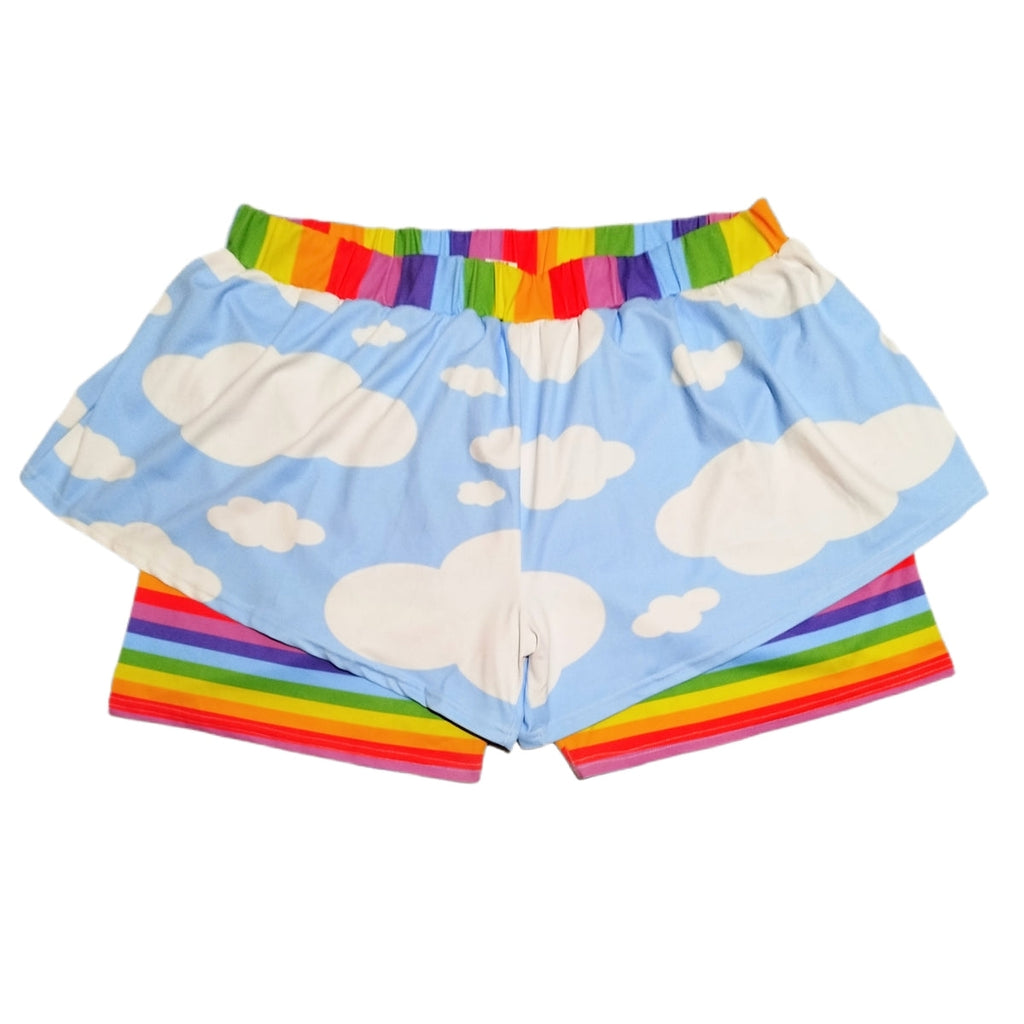 Cloudy Rainbow Double Shorts