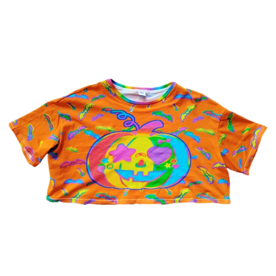 DECO-Pumpkin Cropped Tshirt