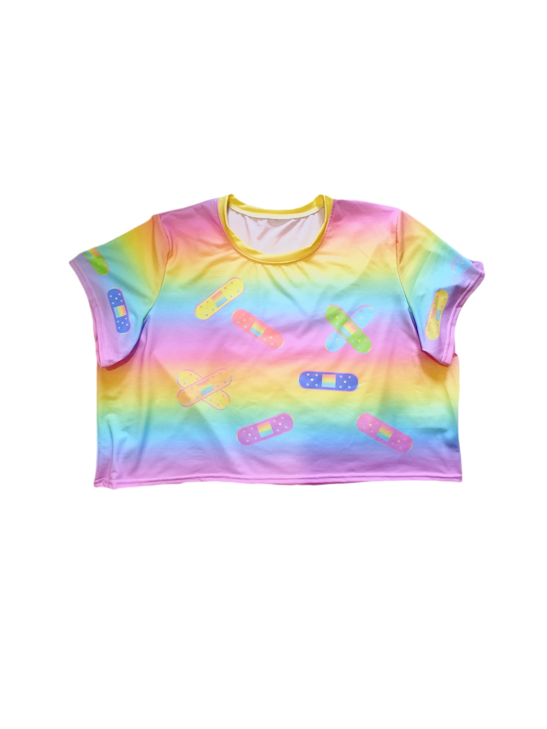 Pastel Band-Aids Cropped Tshirt