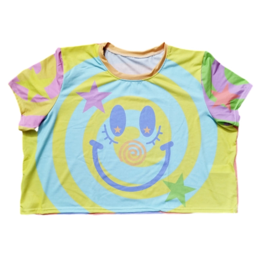 Pastel Clowny Cropped T-shirt